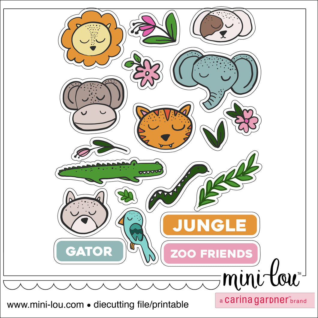 MiniLou Jungle Animals Stickers