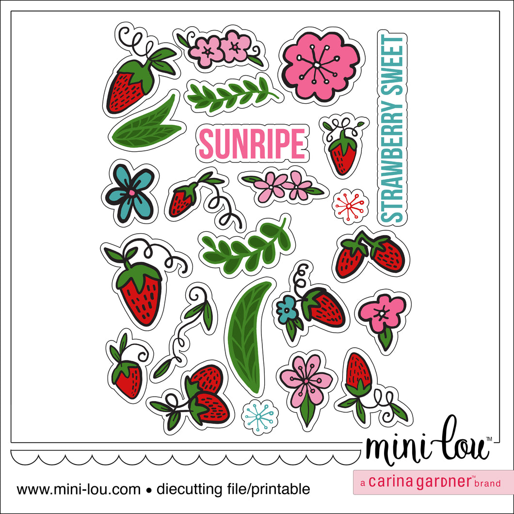 MiniLou Strawberry Days Darling Stickers