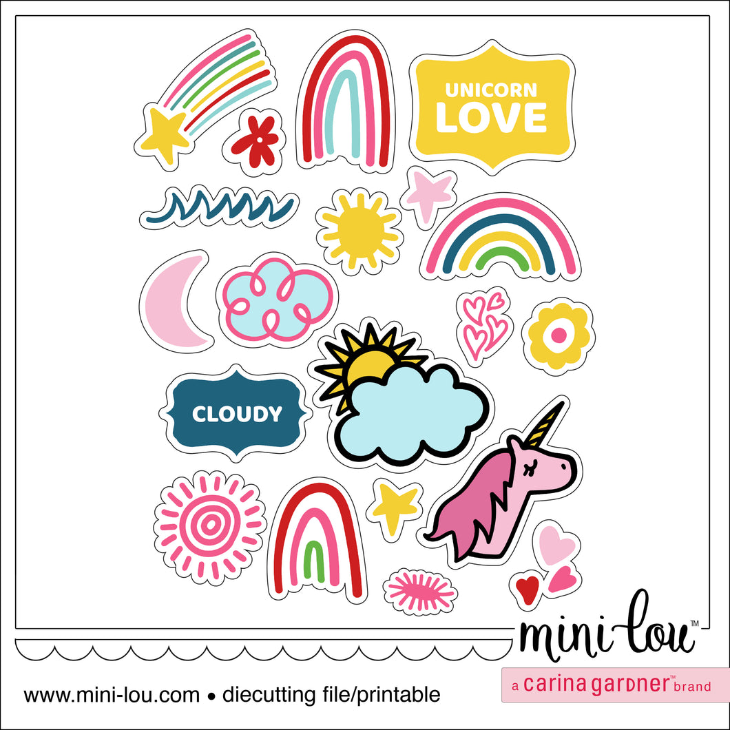 MiniLou Summertime Fun-a-roo Stickers