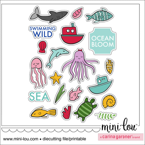 MiniLou Underwater Fun Love Stickers