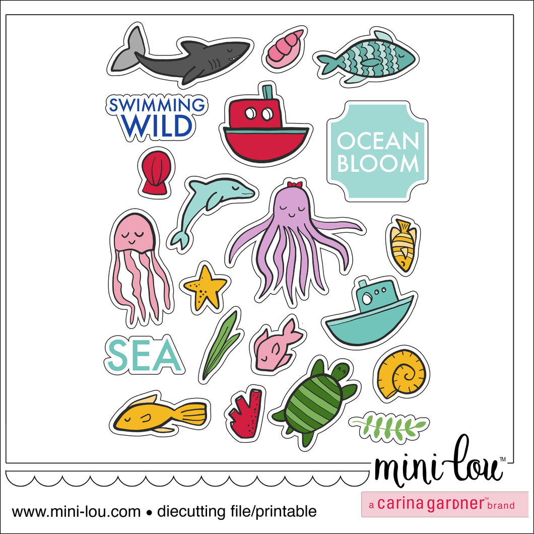 MiniLou Underwater Fun Love Stickers