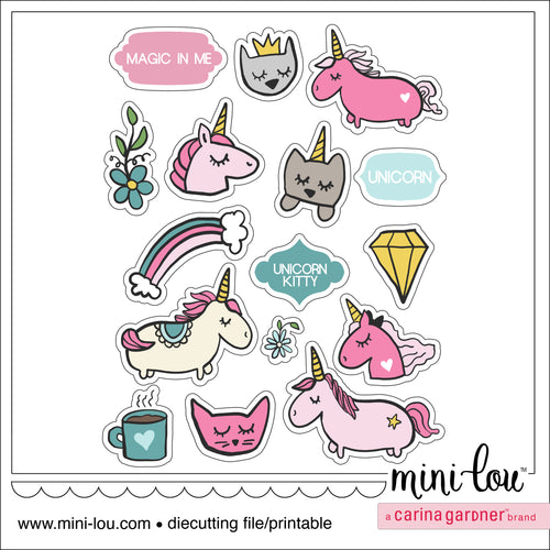 MiniLou Unicorn Lovely Stickers