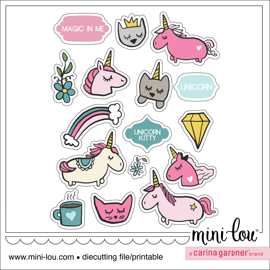 MiniLou Unicorn Lovely Stickers