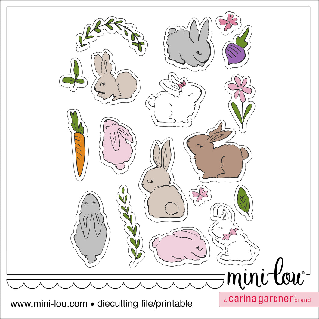 MiniLou Woodland Bunny Stickers