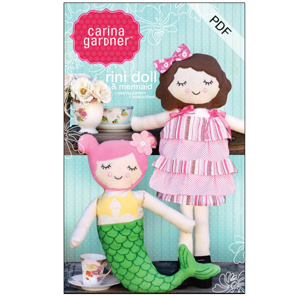 Rini Doll and Mermaid Doll Sewing Pattern PDF Digital Download
