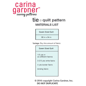 Tie Quilt Sewing Pattern PDF - Digital Download