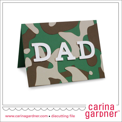 A2 Dad Camo Card  - Digital Download