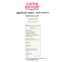 Load image into Gallery viewer, Apricot Mini Quilt Sewing Pattern PDF  - Digital Download