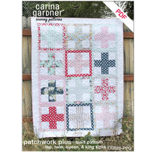 Load image into Gallery viewer, Patchwork Plus Quilt Sewing Pattern PDF - Sizes Lap, Twin, Queen, King - Digital Download