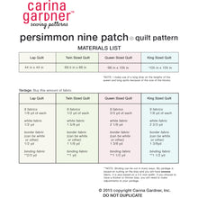 Load image into Gallery viewer, Persimmon Nine Patch Quilt Sewing Pattern PDF - Sizes Lap, Twin, Queen, King - Digital Download