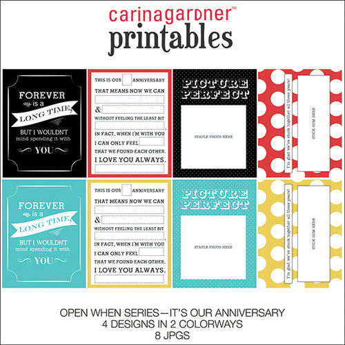 Open When Printable - It's Our Anniversary - Digital Download
