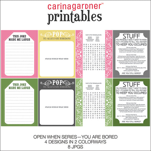 Open When Printable - You Are Bored - Digital Download