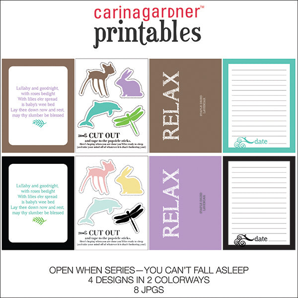 Open When Printable - You Can't Fall Asleep - Digital Download
