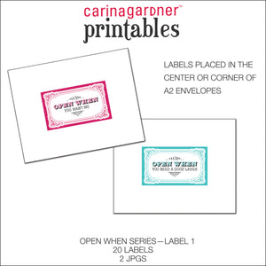 Open When Printable - Labels 1 - Digital Download