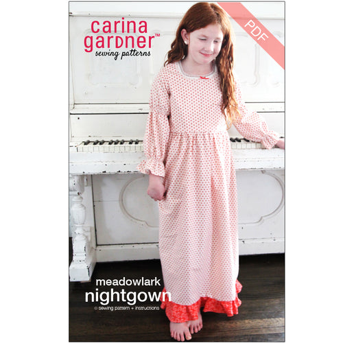 Meadowlark Nightgown Sewing Pattern PDF - Digital Download
