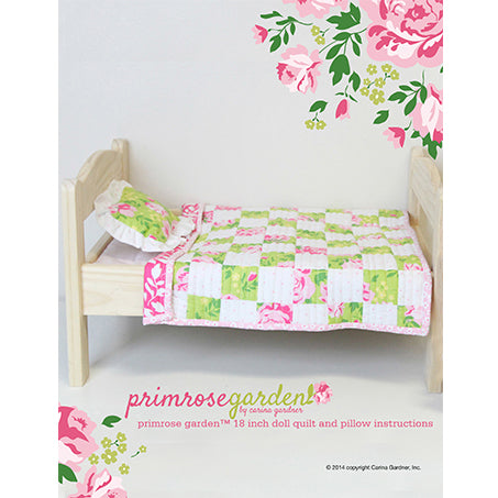 Primrose 18 inch Doll Quilt and Pillow - Digital Download