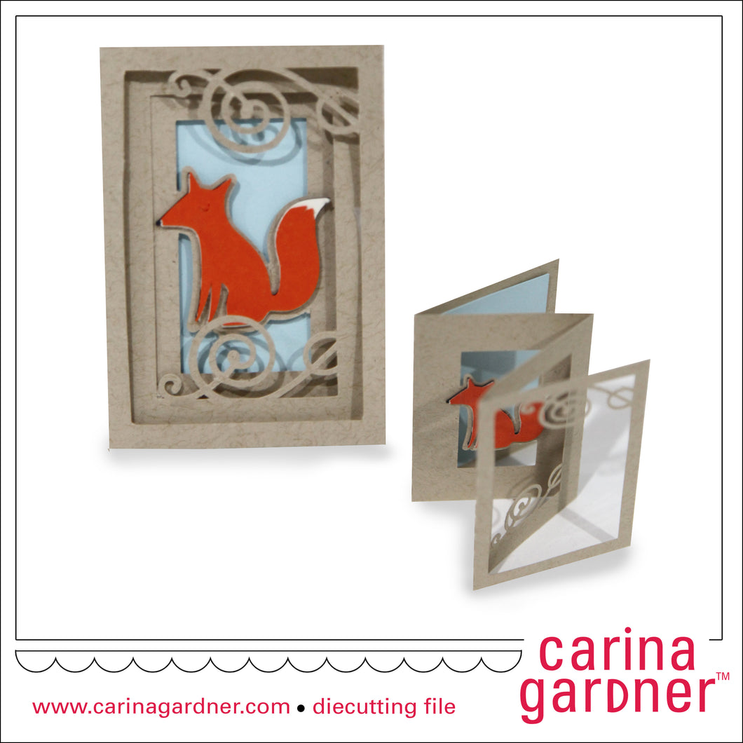 Fox Accordion Card - Digital Download