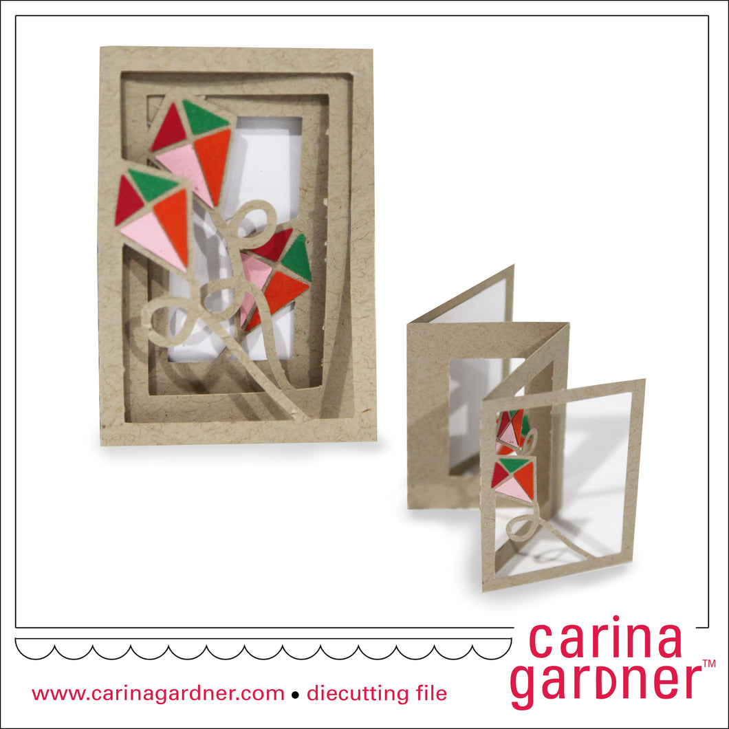 Kite Accordion Card - Digital Download