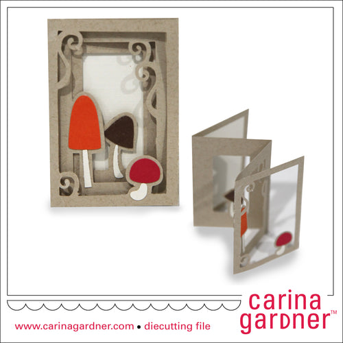 Mushroom Accordion Card - Digital Download