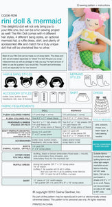 Rini Doll and Mermaid Doll Sewing Pattern PDF  - Digital Download